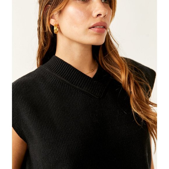 NWT FREE PEOPLE Easy Street Vest / Black - Picture 6 of 9